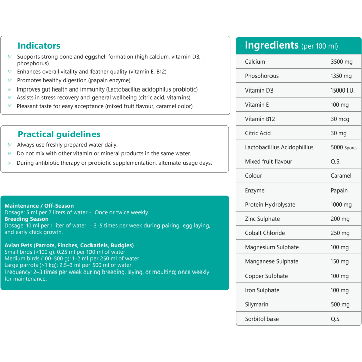 Calcitone Bird Calcium Supplement – Bone & Egg Strength