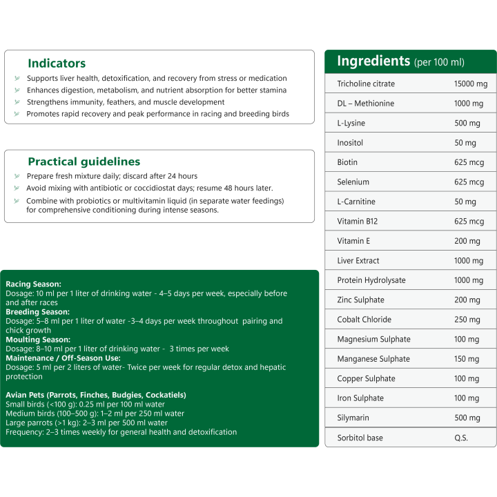 LivBoost Bird Liver Tonic – Metabolic & Recovery Support